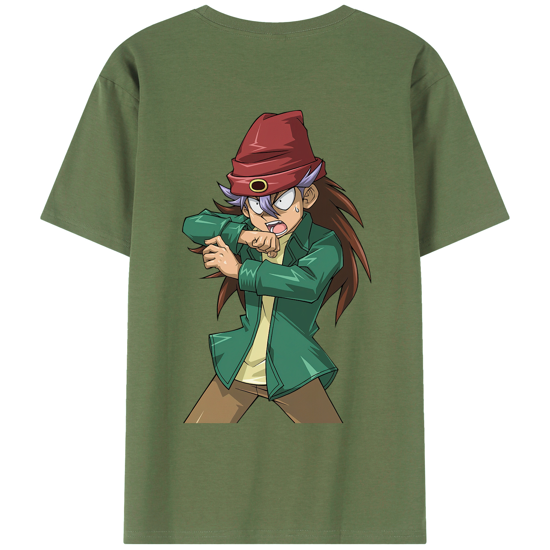 （画像用） 遊☆戯☆王 Yu-Gi-Oh! 綿100％ メンズ半袖Tシャツ（バックプリント） 通気性